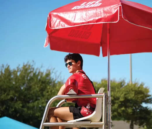 Young male lifeguard