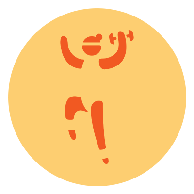 orange group exercise icon