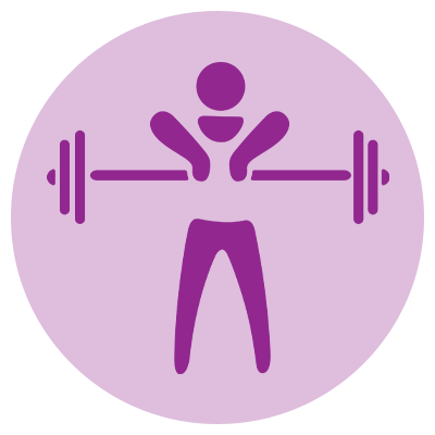 purple group exercise icon
