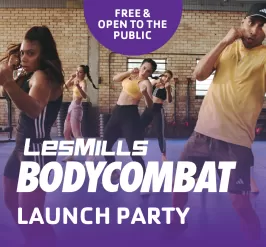 BODYCOMBAT Launch Party Event Graphic