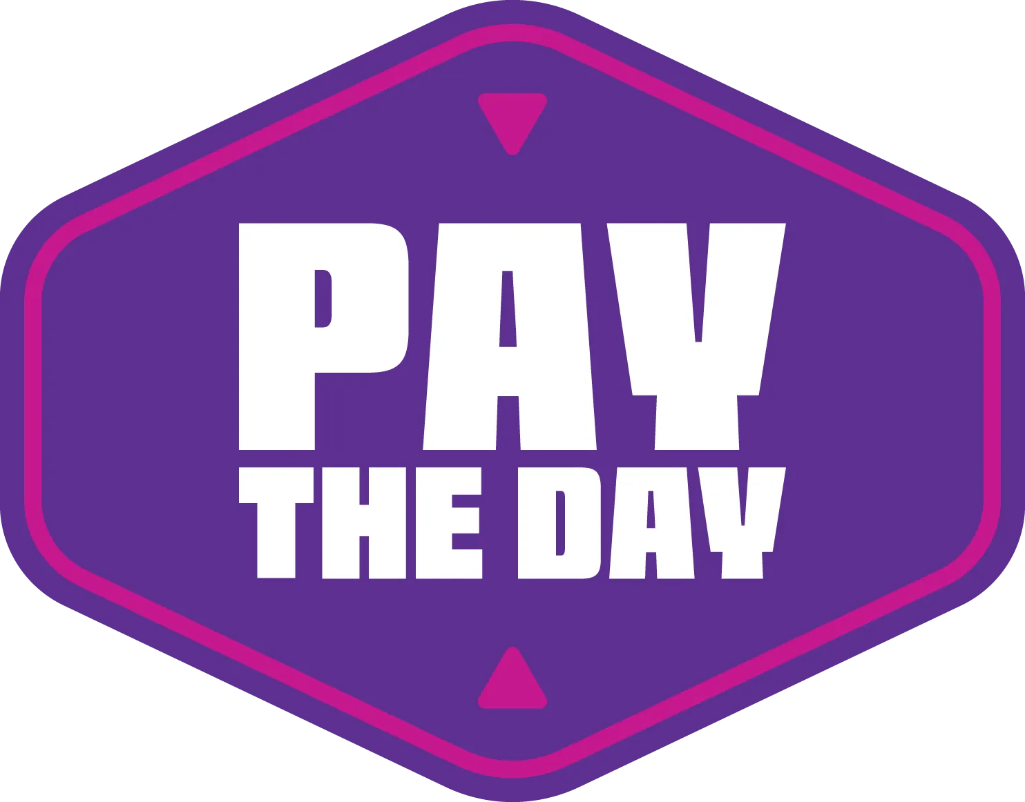 Pay the Day purple badge