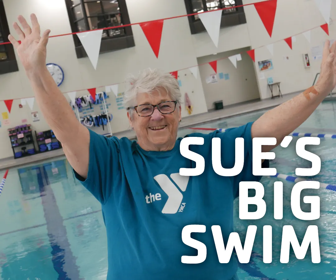 Sue's Big Swim Event Graphic