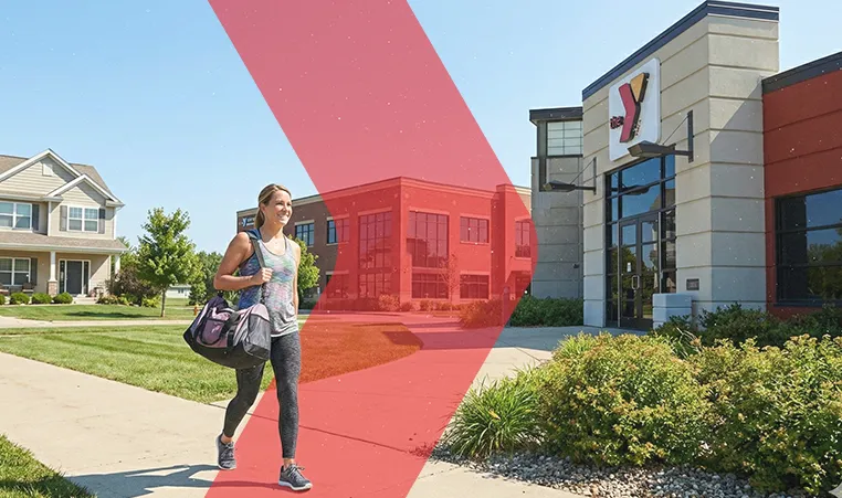 Woman walking to her "third place"